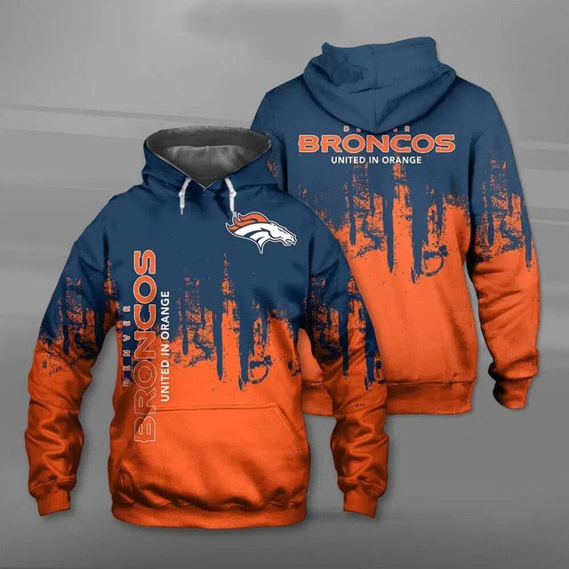 Denver Broncos 3D Hoodie