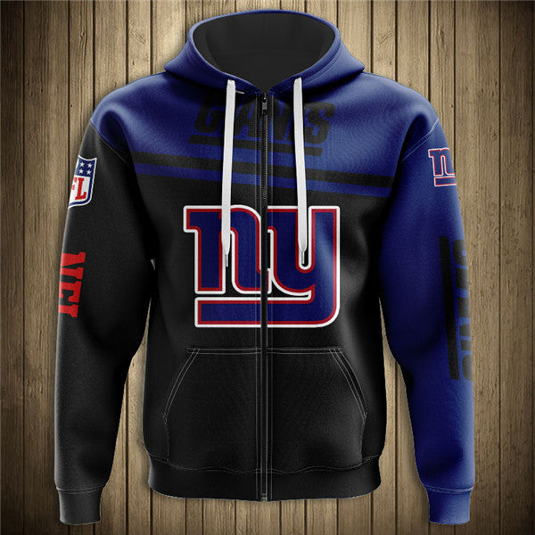 New York Giants 3D Zipper Hoodie