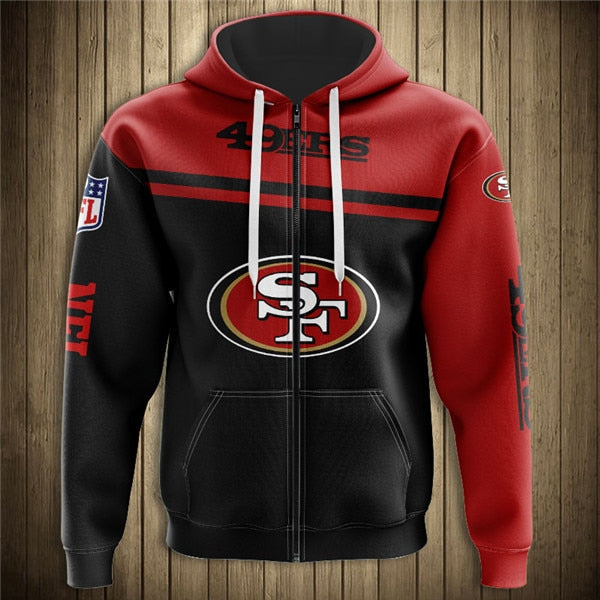 San Francisco 49ers 3D Zipper Hoodie