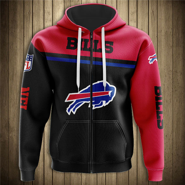 Buffalo Bills 3D Zipper Hoodie