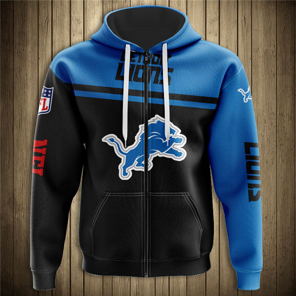 Detroit Lions 3D Zipper Hoodie