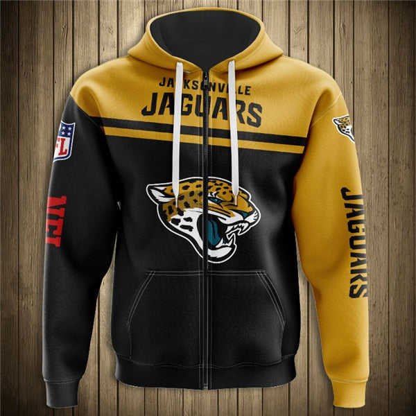 Jacksonville Jaguars 3D Zipper Hoodie