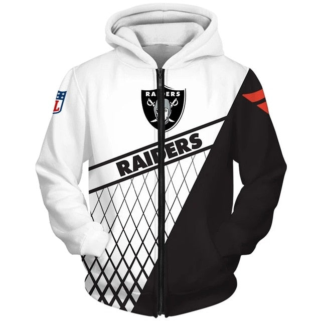 Las Vegas Raiders 3D Zipper Hoodie