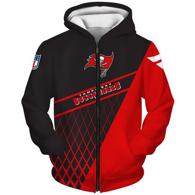 Tampa Bay Buccaneers 3D Zipper Hoodie