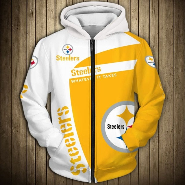 Pittsburgh Steelers Casual Zipper Hoodie