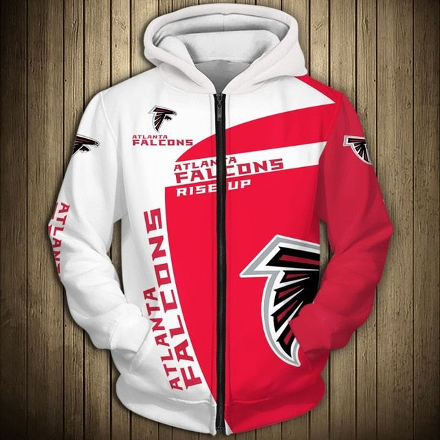 Atlanta Falcons Casual Zipper Hoodie