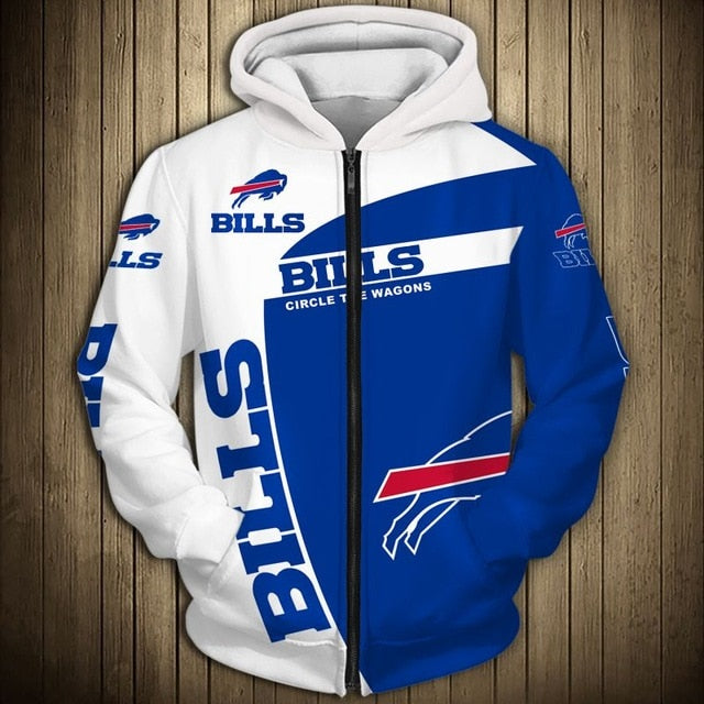 Buffalo Bills Casual Zipper Hoodie