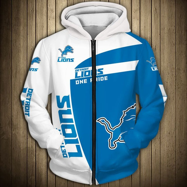 Detroit Lions Casual Zipper Hoodie