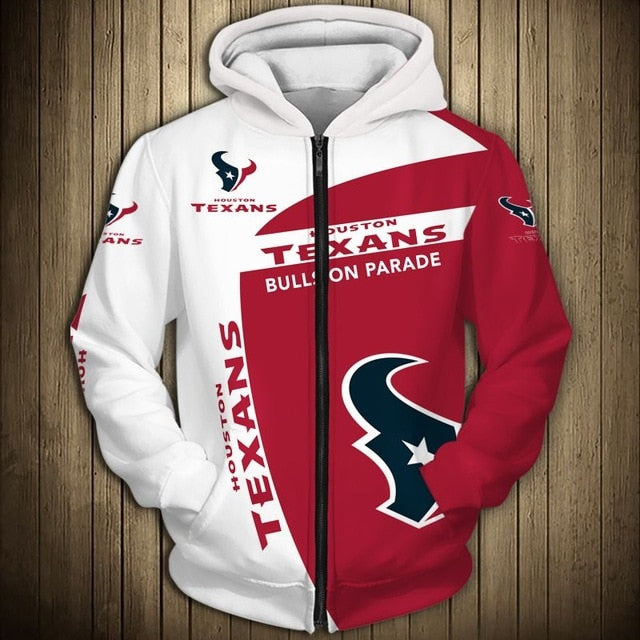 Houston Texans Casual Zipper Hoodie