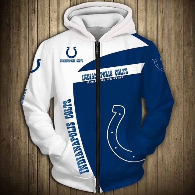 Indianapolis Colts Casual Zipper Hoodie