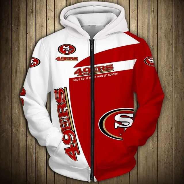 San Francisco 49ers Casual Zipper Hoodie