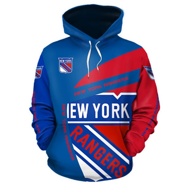 New York Rangers 3D Hoodie