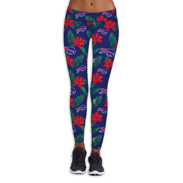 Buffalo Bills Flower Print Leggings