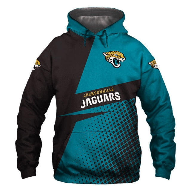 Jacksonville Jaguars Grid Pattern 3D Hoodie