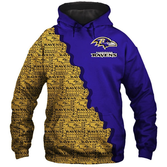 Baltimore Ravens Cool 3D Hoodie