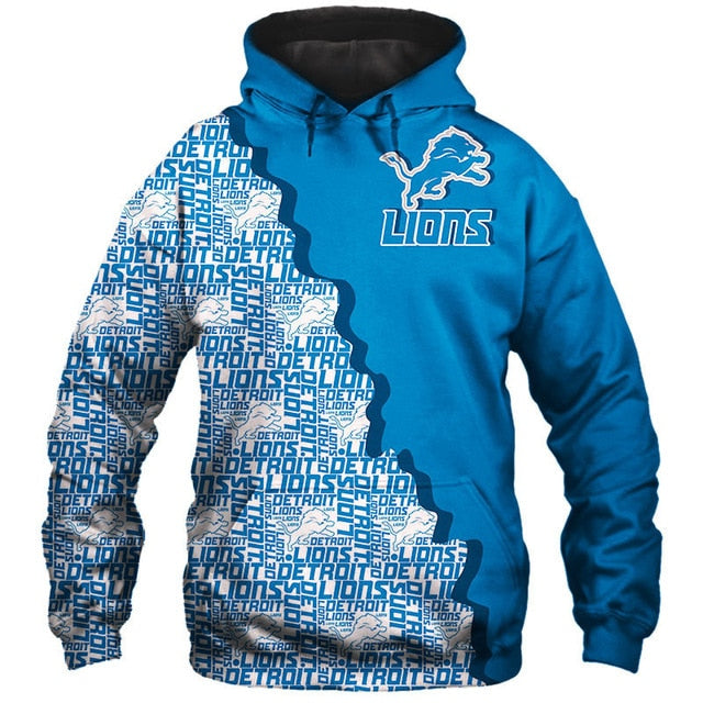 Detroit Lions Cool 3D Hoodie