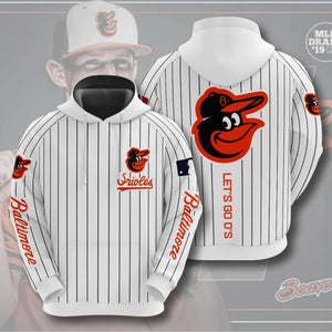 Baltimore Orioles Striped Casual Hoodie