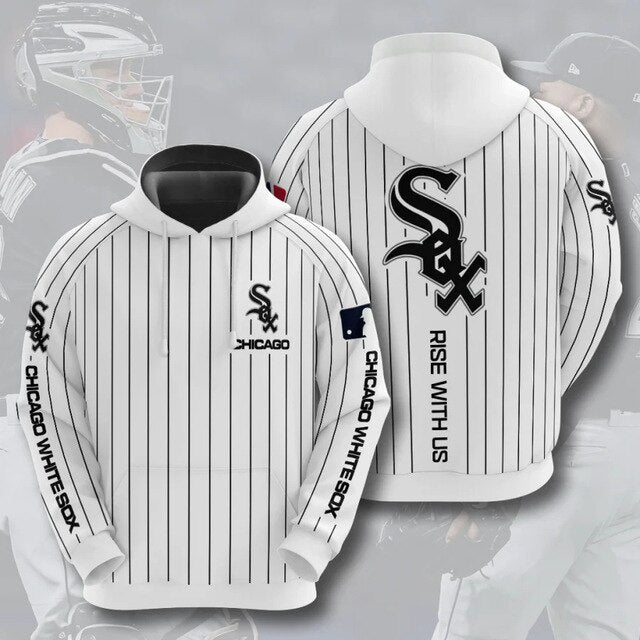 Chicago White Sox Striped Casual Hoodie