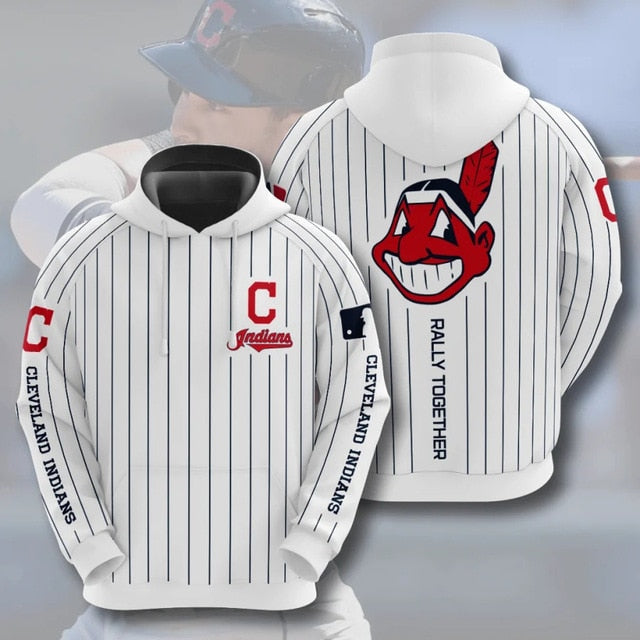 Cleveland Indians Striped Casual Hoodie