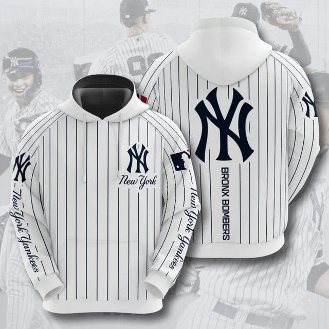 New York Yankees Striped Casual Hoodie – SportsDexter