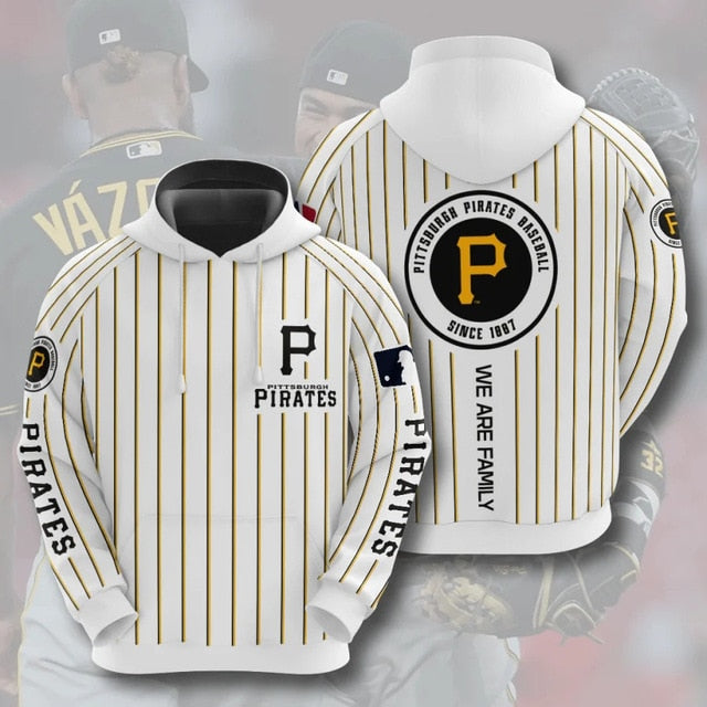 Pittsburgh Pirates Striped Casual Hoodie