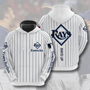 Tampa Bay Rays Striped Casual Hoodie