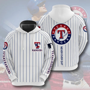 Texas Rangers Striped Casual Hoodie