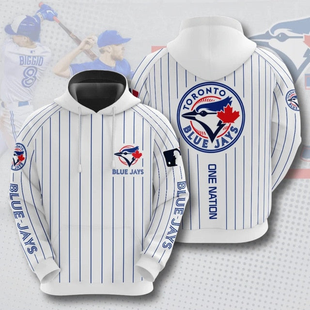 Toronto Blue Jays Striped Casual Hoodie – SportsDexter
