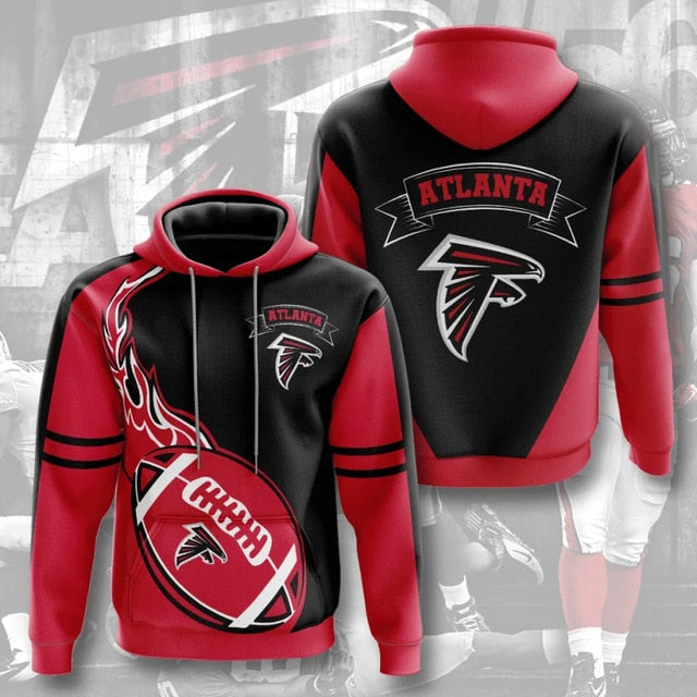 Atlanta Falcons Flame Ball 3D Hoodie