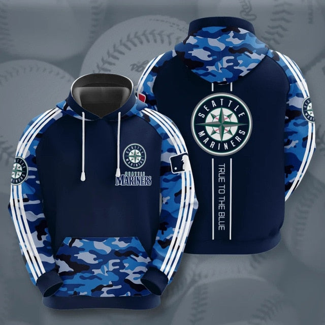 Seattle Mariners Casual Camouflage Hoodie