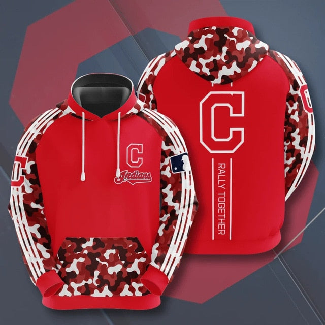 Cleveland Indians Casual Camouflage Hoodie