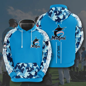 Miami Marlins Casual Camouflage Hoodie