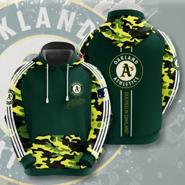 Oakland Athletics Casual Camouflage Hoodie