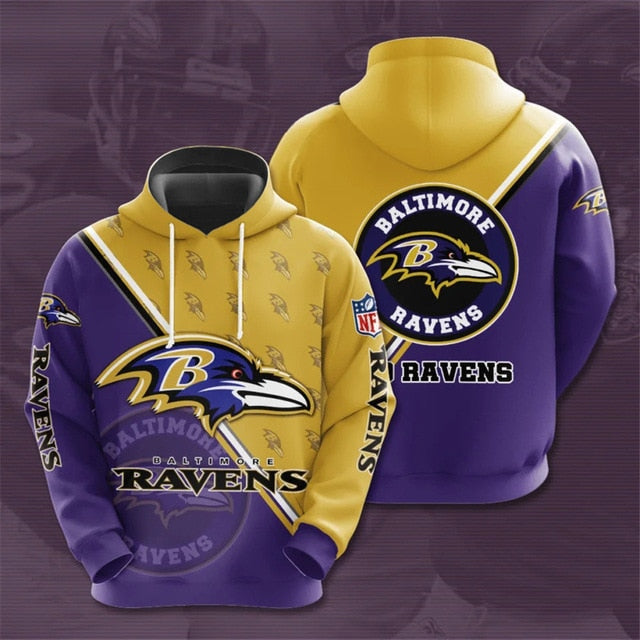 Baltimore Ravens Dense Ring Casual Hoodie