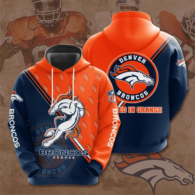 Denver Broncos Dense Ring Casual Hoodie