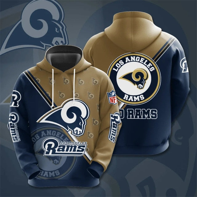 Los Angeles Rams Dense Ring Casual Hoodie