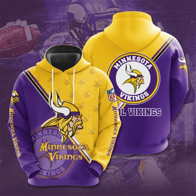 Minnesota Vikings Dense Ring Casual Hoodie