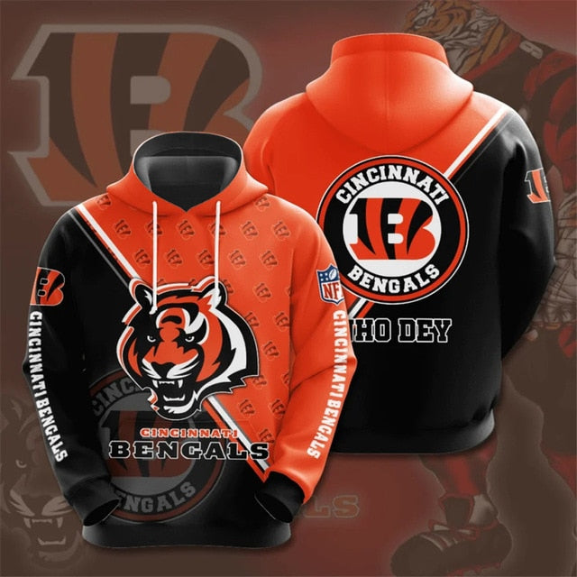 Cincinnati Bengals Dense Ring Casual Hoodie