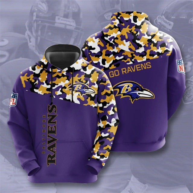 Baltimore Ravens Camouflage Casual Hoodie