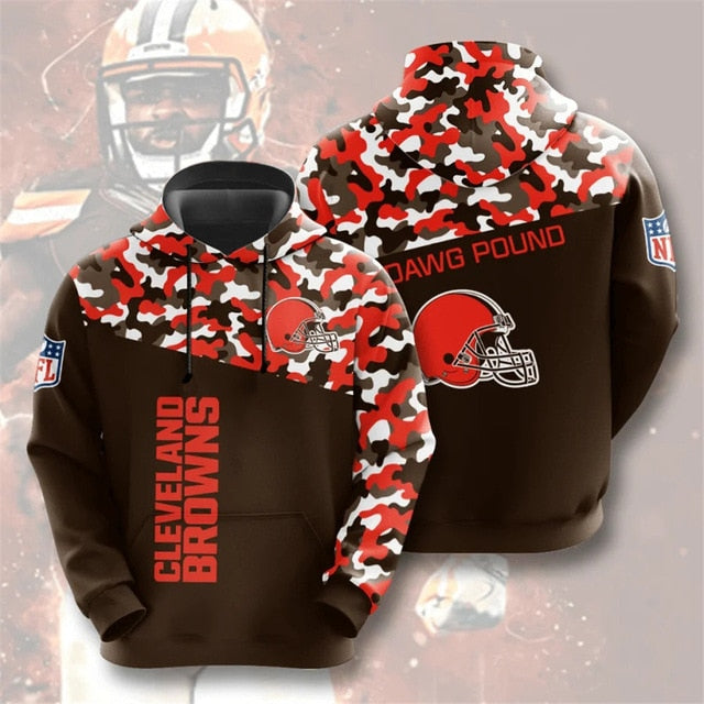 Cleveland Browns Camouflage Casual Hoodie