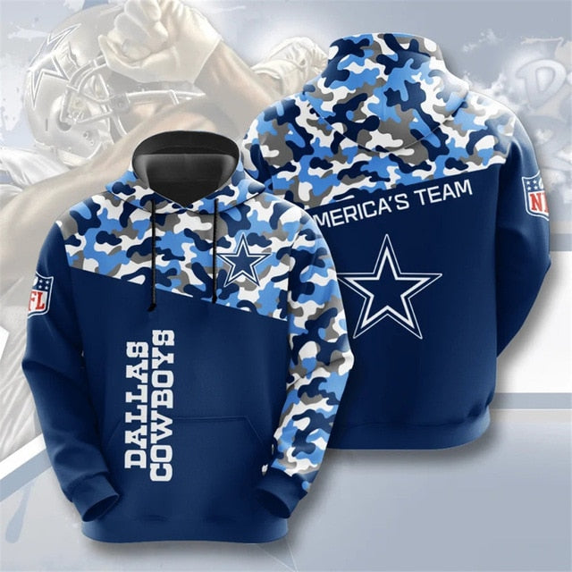 Dallas Cowboys Camouflage Casual Hoodie