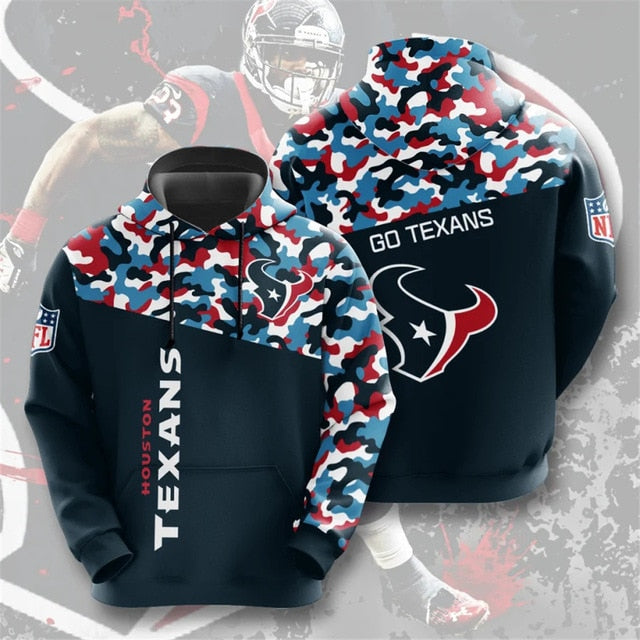 Houston Texans Camouflage Casual Hoodie