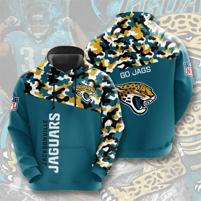 Jacksonville Jaguars Camouflage Casual Hoodie