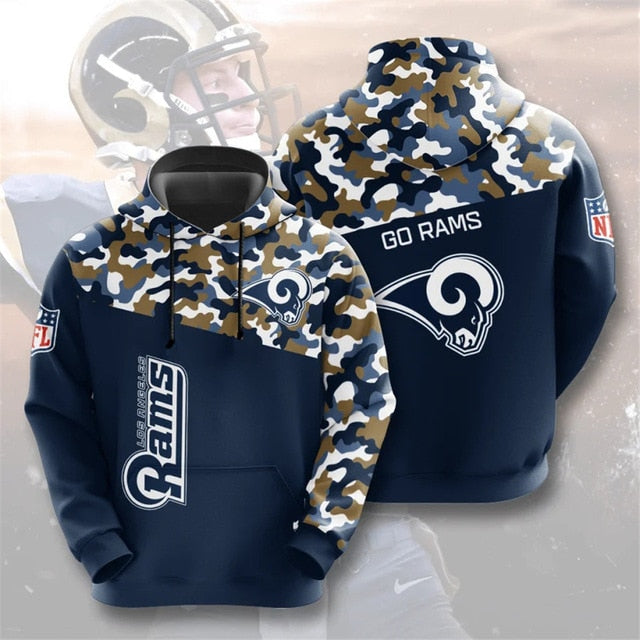 Los Angeles Rams Camouflage Casual Hoodie