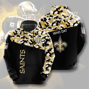 New Orleans Saints Camouflage Casual Hoodie