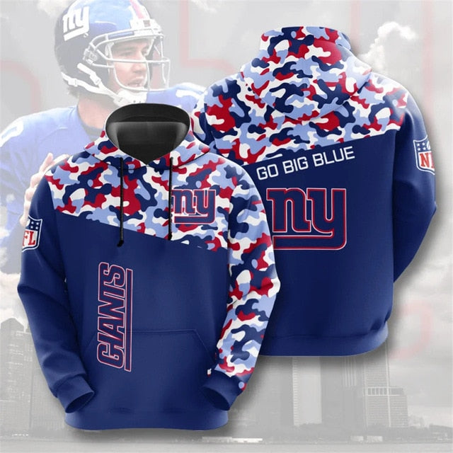 New York Giants Camouflage Casual Hoodie