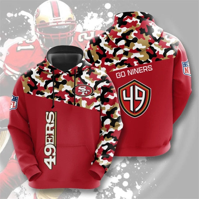 San Francisco 49ers Camouflage Casual Hoodie
