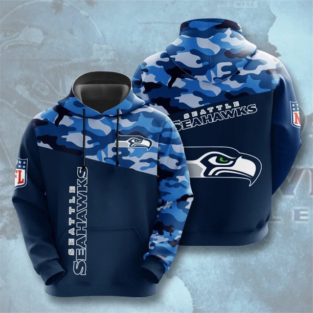 Seattle Seahawks Camouflage Casual Hoodie