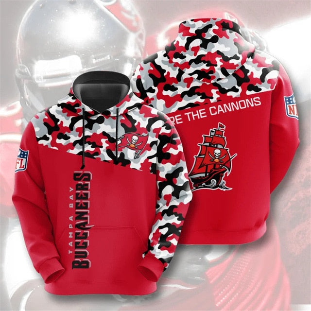 Tampa Bay Buccaneers Camouflage Casual Hoodie