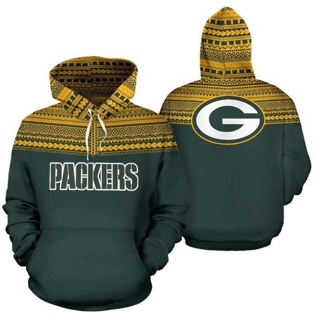 Green Bay Packers Casual 3D Hoodie